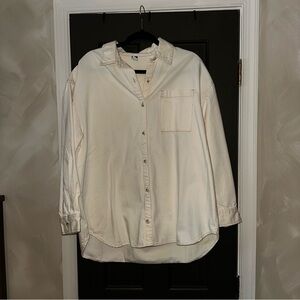 Old Navy Off-White Button-Up Shirt